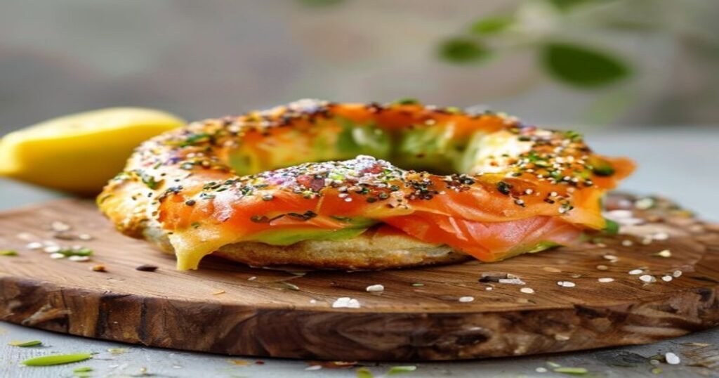 Avocado & smoked salmon bagel in 10 mins