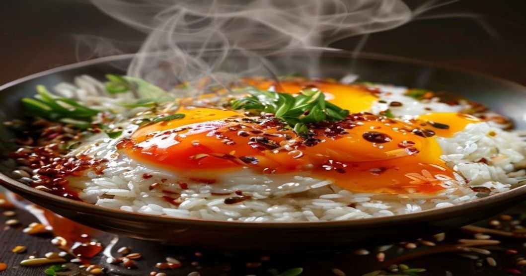 10-Minute Chili Oil Fried Eggs on Rice