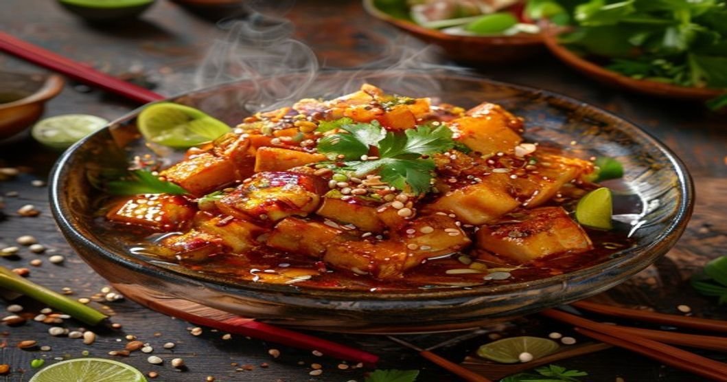 Spicy Peanut Tofu Bowls in 10 mins