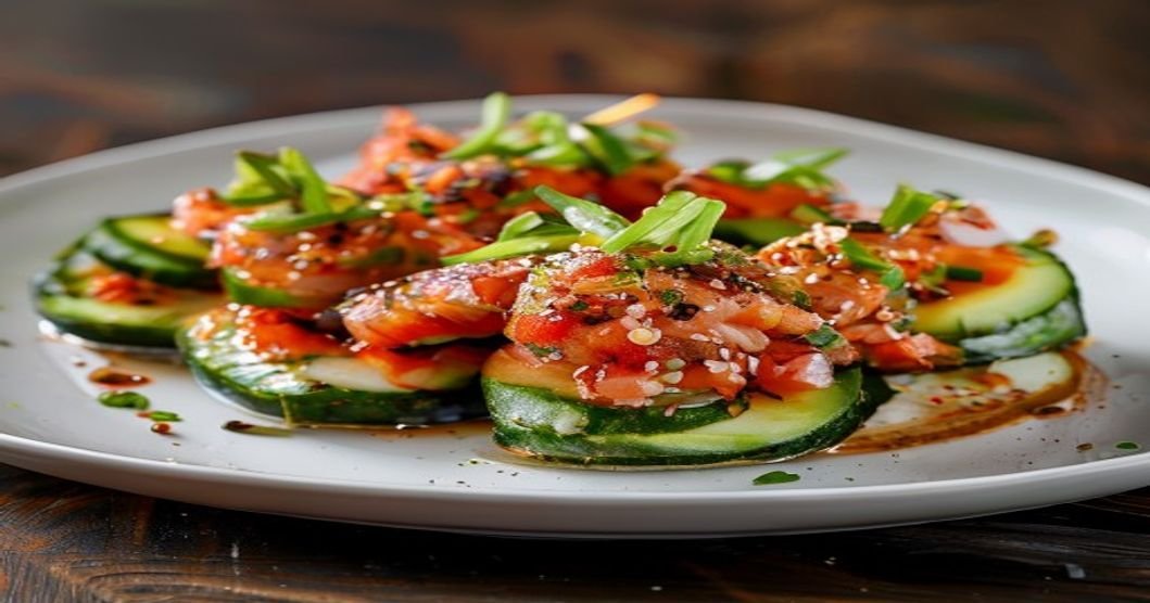 Spicy tuna cucumber boats ready in 10 minutes – fresh, healthy, and delicious low-carb appetizer