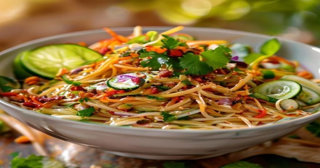 10-Minute Vegan Spicy Peanut Noodle Salad
