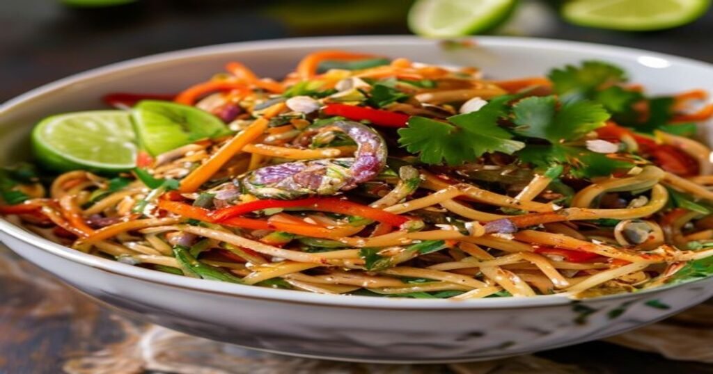 10-Minute Vegan Spicy Peanut Noodle Salad