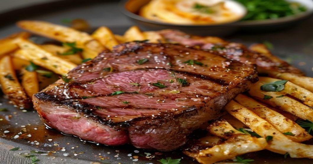 15-Minute Garlic Butter Steak & Frites