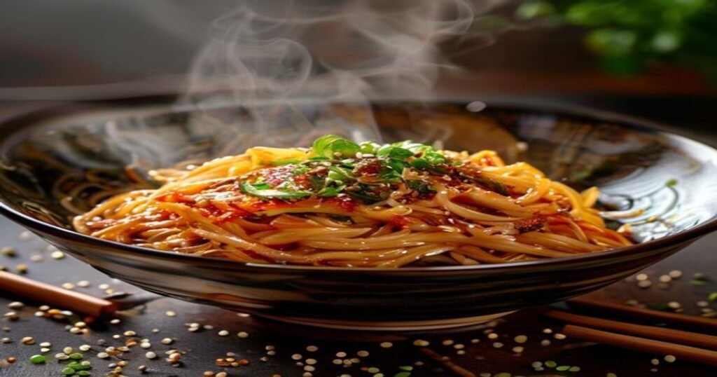 Ginger scallion noodles in 15 minutes