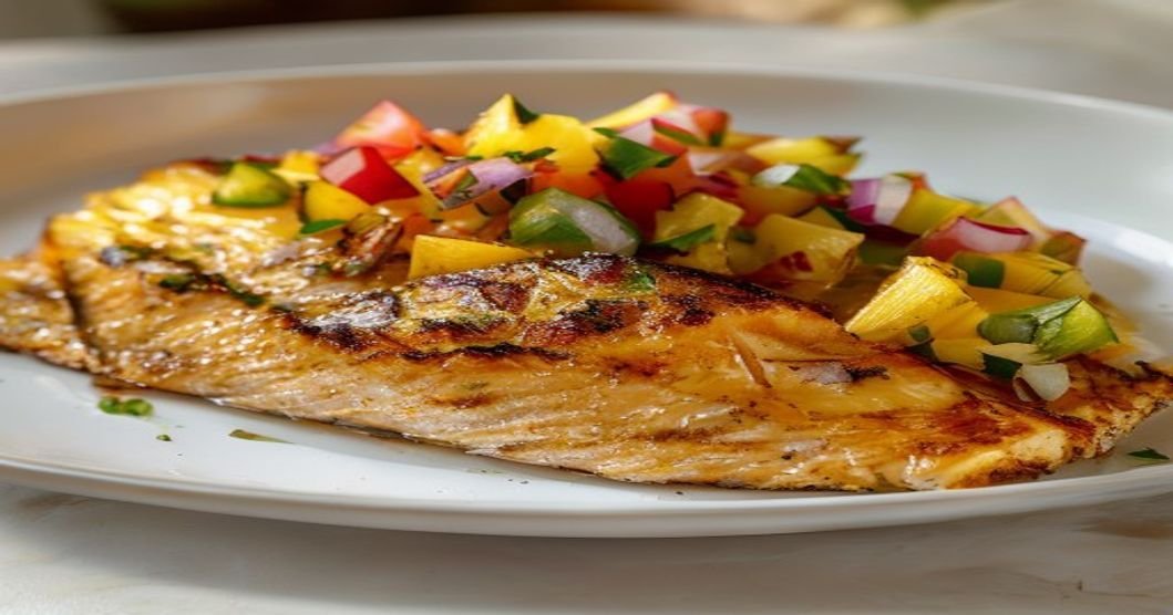 Fresh pan-seared mahi-mahi with vibrant pineapple salsa in 15 minutes (118 characters)