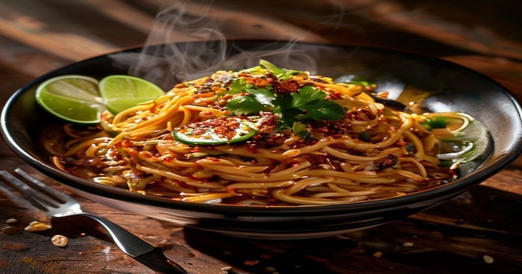 Spicy peanut butter noodles ready in 15 minutes—creamy, tangy, and packed with heat!