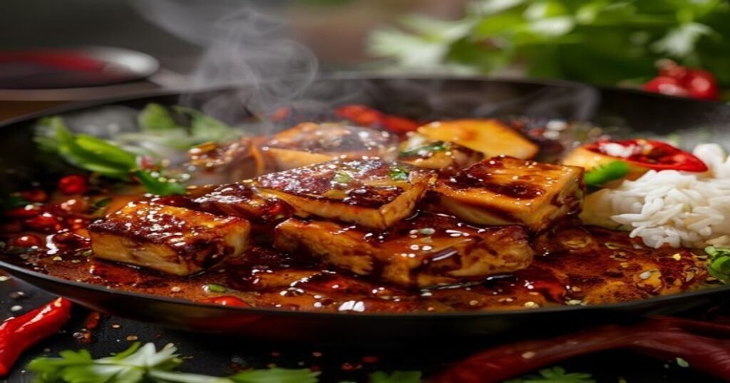 Sweet & spicy gochujang tofu in 15 mins