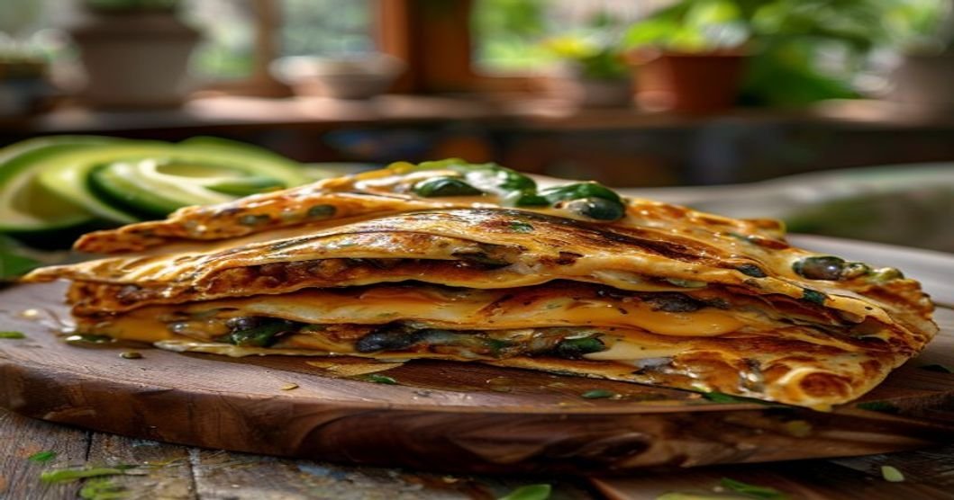 15-Minute Vegan Breakfast Quesadillas with avocado & salsa