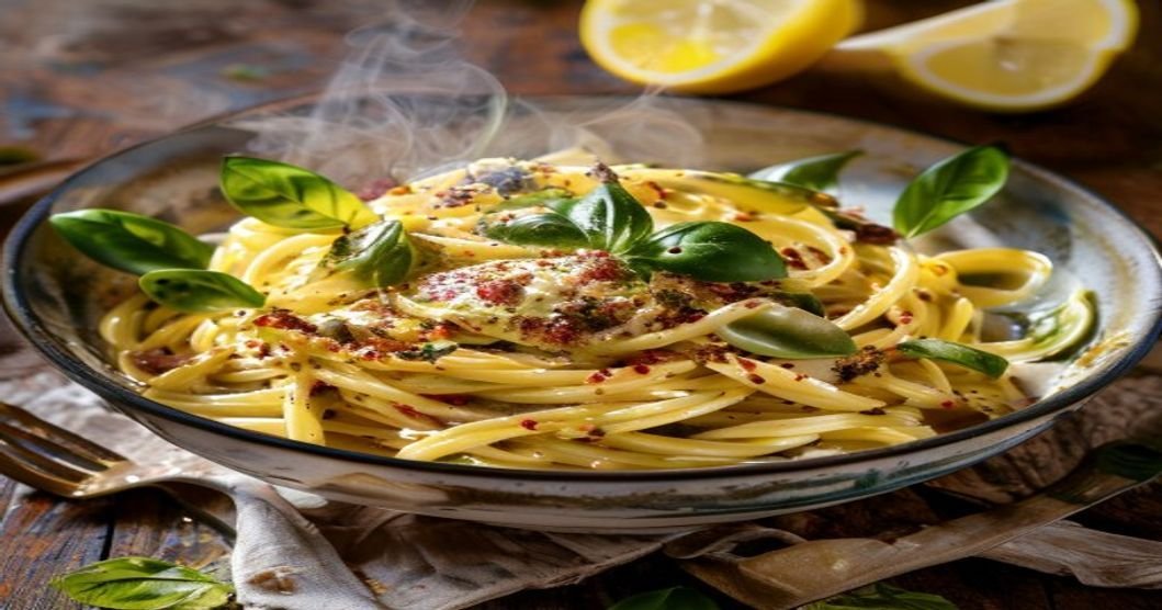 15-Minute Vegan Lemon Basil Pasta – quick, fresh, and dairy-free!