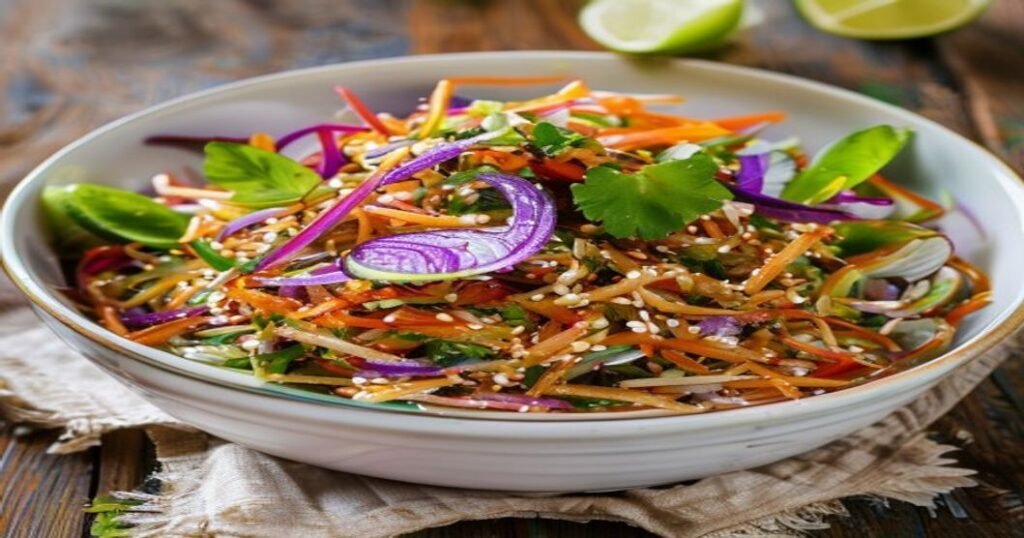 15-Minute Vegan Sesame Cabbage Crunch Salad