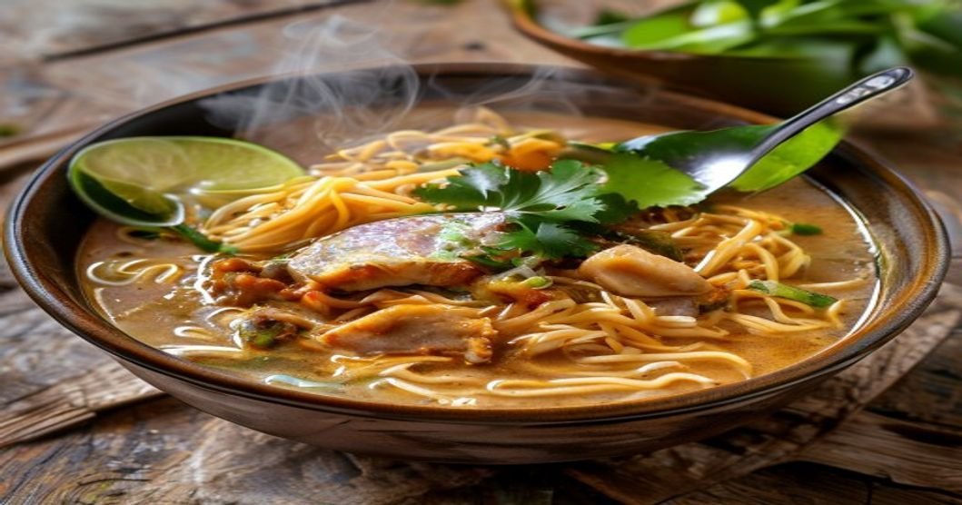 Coconut curry noodle soup in 20 minutes