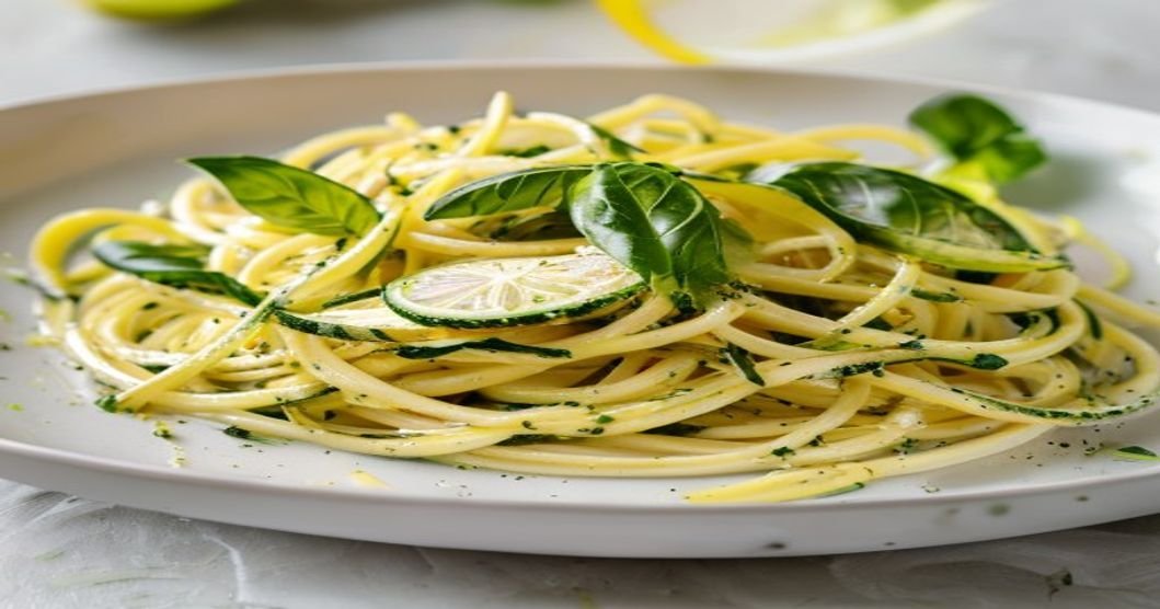 20-Minute Lemon Basil Zucchini Noodles - quick, healthy, low-carb meal