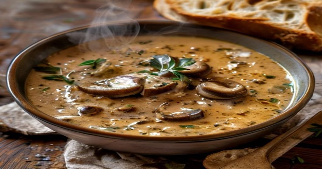 20-Minute Vegan Creamy Mushroom Stroganoff Soup