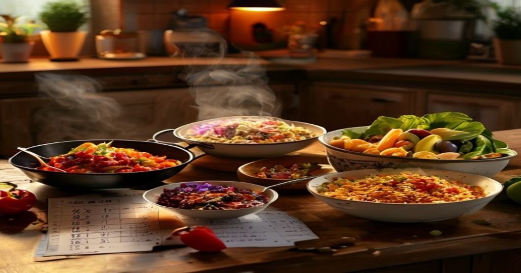 Here are concise, SEO-friendly alt text options under 120 characters: 1. Budget-friendly weeknight meals from one grocery bag 2. 3 easy dinners made with one grocery haul 3. Affordable weeknight menu with 3 meals one bag 4. Simple budget dinners from a single grocery trip 5. 3 quick meals using one grocery bag ingredients 6. Weeknight budget meal plan with 3 dinners 7. One grocery bag makes 3 budget-friendly dinners 8. Easy weeknight meals from minimal grocery shopping 9. 3 dinners one bag budget weeknight meal ideas 10. Smart grocery shopping for 3 budget dinners
