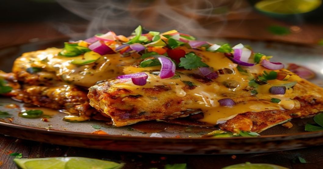 Spicy sweet potato black bean enchiladas with 5 simple ingredients (118 chars)