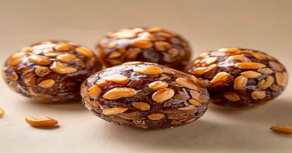 5-Ingredient vegan energy balls with dates & almond butter