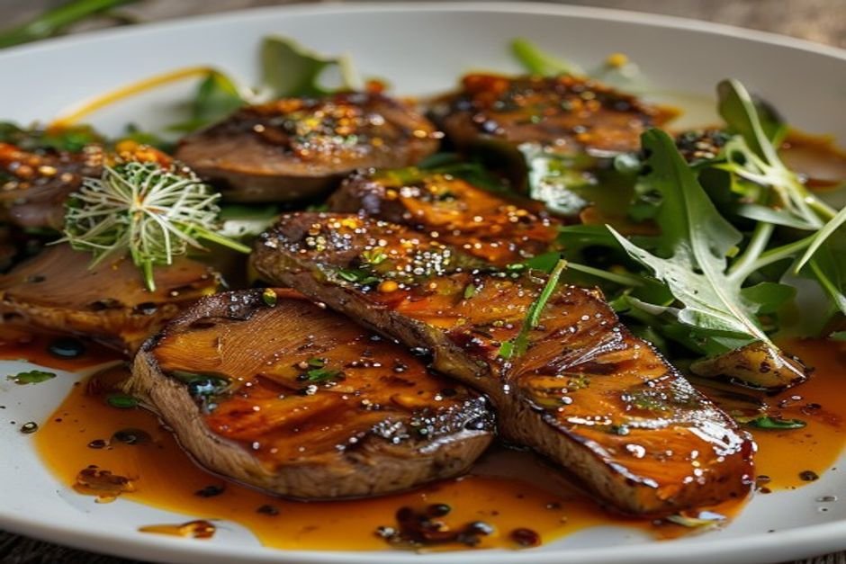 Sheet-Pan Miso Honey Salmon with Bitter Greens