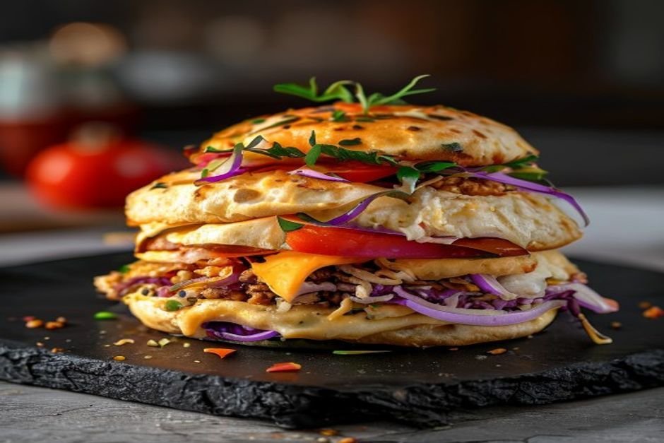 The Dubai Paratha Burger: The Ultimate Crispy, Flaky Mashup
