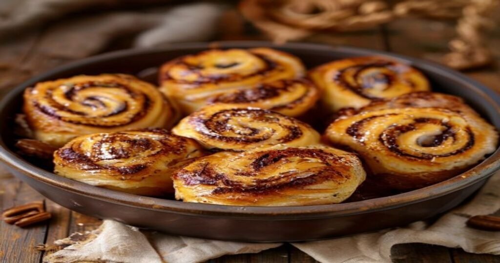 Air fryer vegan cinnamon roll bites with icing drizzle (118 characters)