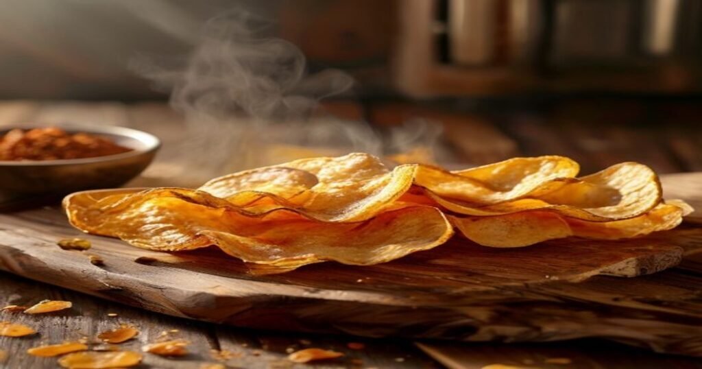 Air fryer vegan plantain chips with crispy texture and natural sweetness (118 characters)