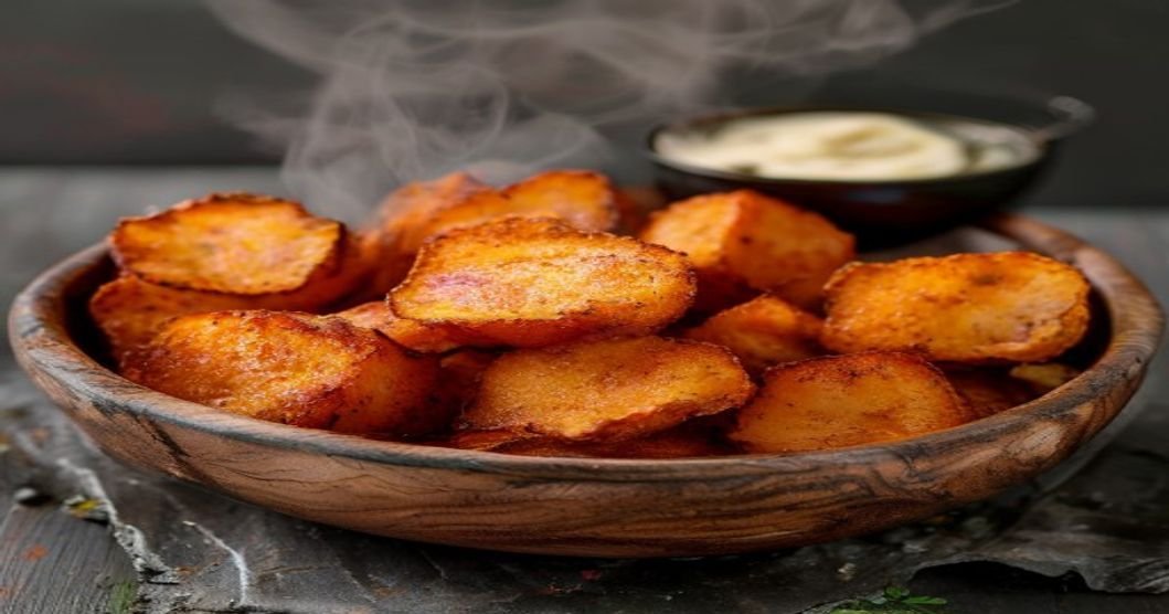 Air fryer crispy vegan sweet potato tots recipe healthy snack (119 chars)