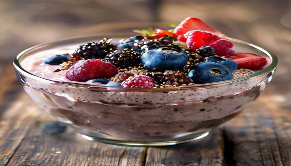 Berry Chia Seed Protein Pudding for Muscle Recovery
