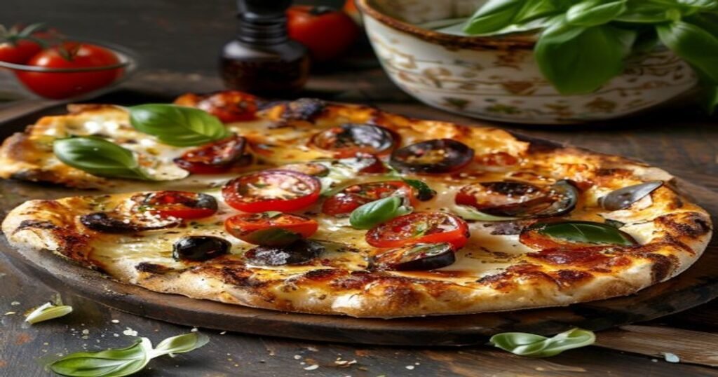 Bruschetta pizza with garlic butter in under 30 mins