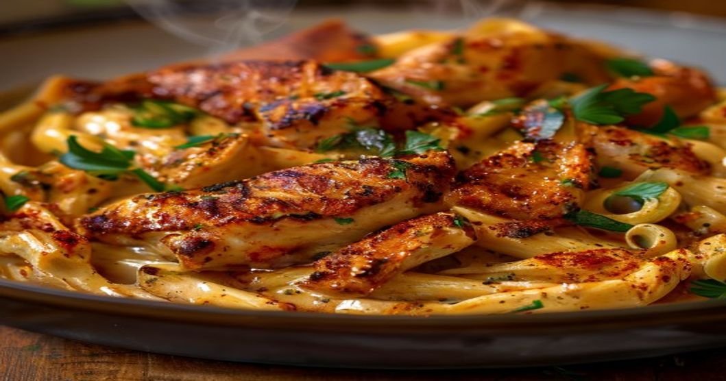 Spicy creamy Cajun chicken pasta with dairy-free option in a skillet Cajun chicken pasta with creamy dairy-free sauce and penne Dairy-free creamy Cajun chicken pasta with penne and spices Creamy Cajun chicken pasta skillet meal with dairy-free alternative Spicy Cajun chicken pasta in creamy dairy-free sauce Cajun-spiced chicken pasta with rich dairy-free cream sauce One-pan creamy Cajun chicken pasta (dairy-free option) Bold Cajun chicken pasta with creamy dairy-free sauce Easy creamy Cajun chicken pasta (dairy-free version) Creamy Cajun chicken pasta with penne and dairy-free sauce