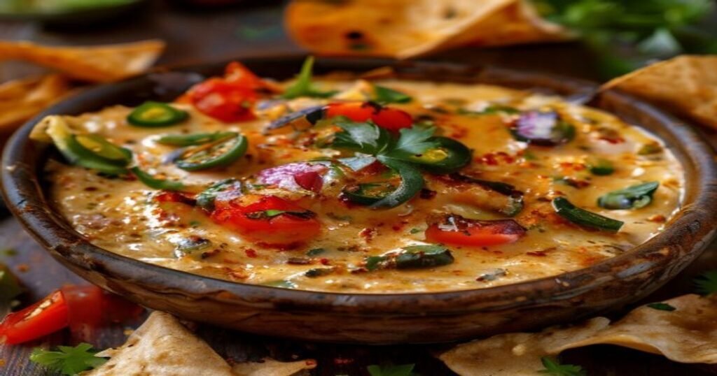 Dairy-free creamy cashew queso dip with rich, cheesy flavor – perfect for vegan snacks (119 chars)