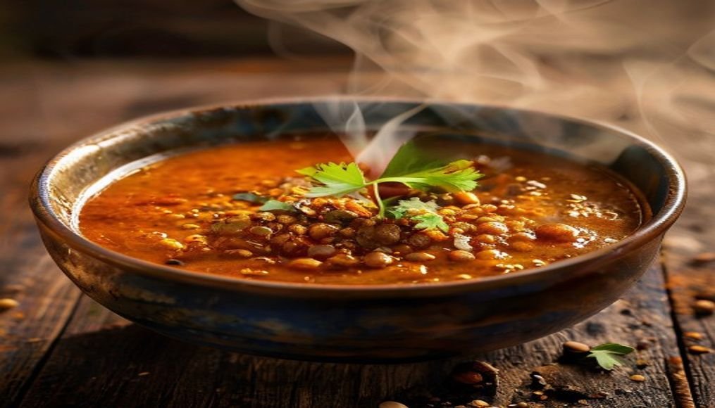 Creamy coconut red lentil dal with turmeric recipe
