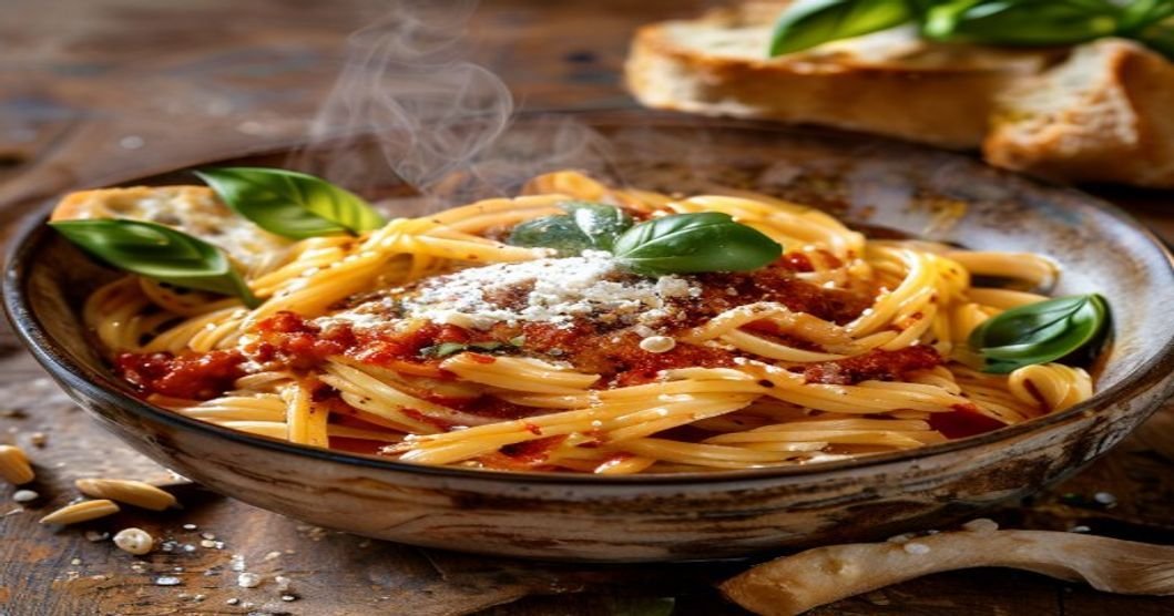 Creamy roasted red pepper pasta dairy-free recipe