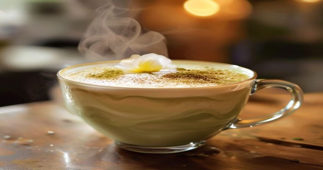 Creamy vegan matcha latte recipe inspired by Starbucks easy homemade version (119 chars)