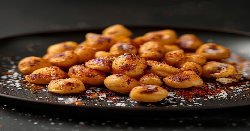 Crispy Air Fryer Chickpea Croutons for salads & snacks