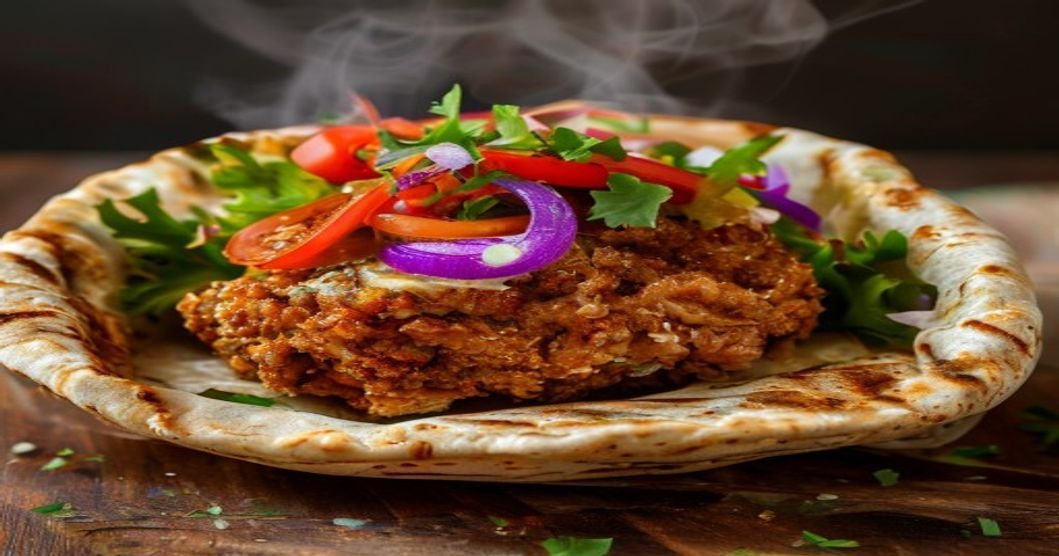 Crispy air fryer vegan falafel in pita pockets