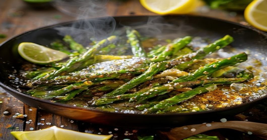 Easy one-pan lemon garlic asparagus recipe