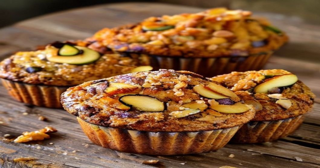 Easy vegan morning glory muffins with carrots, apples & walnuts