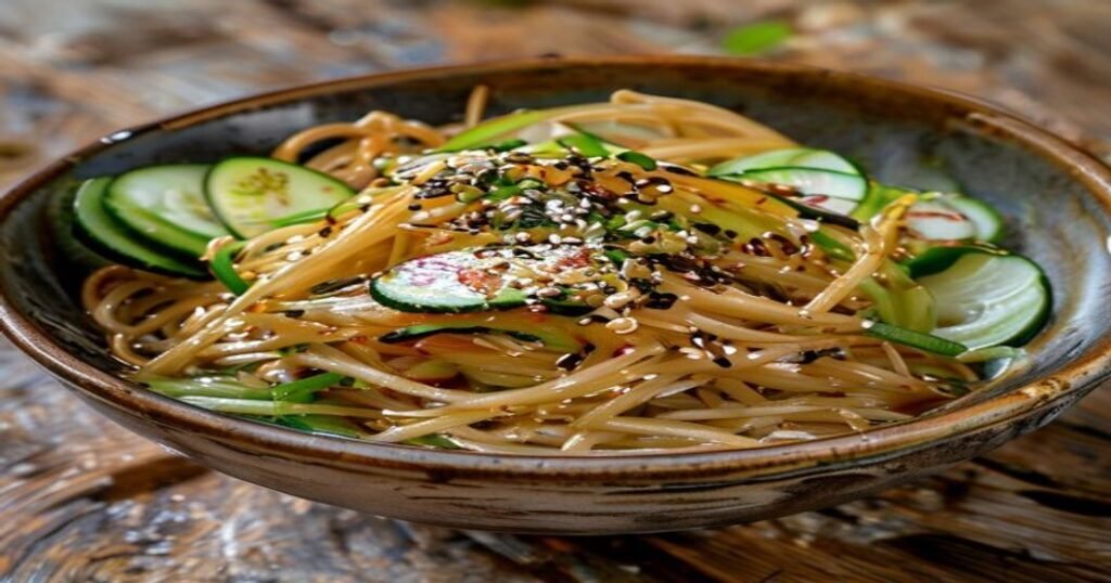 Easy vegan soba noodles with sesame ginger dressing