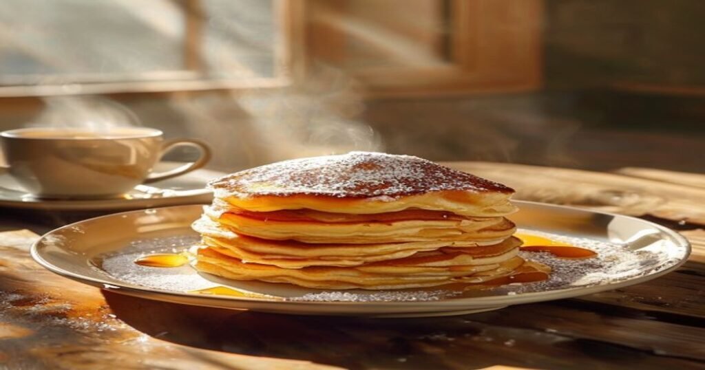 Fluffy Japanese souffle pancakes homemade recipe soft jiggly breakfast dessert (119 characters)