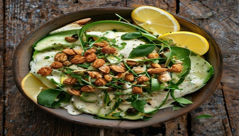 Healthy Green Goddess Chicken Salad with Crispy Chickpeas