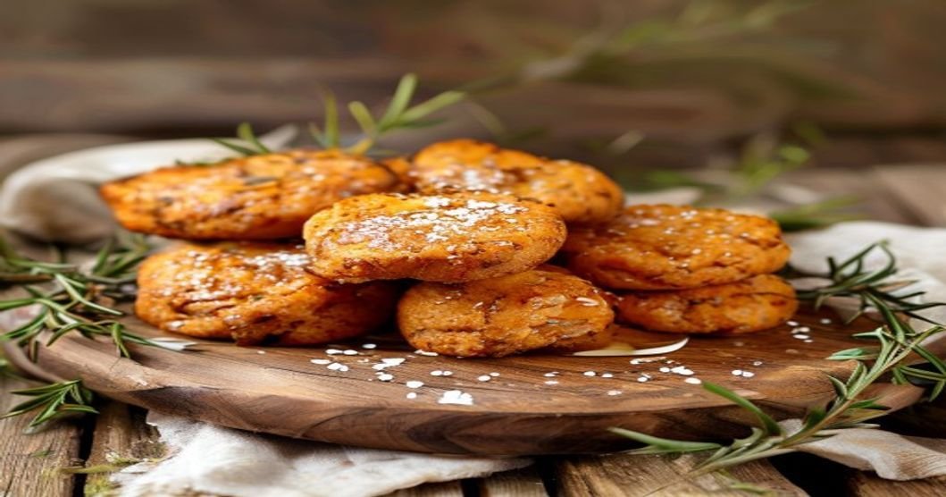 Vegan sweet potato biscuits for a healthy breakfast or snack (118 characters)