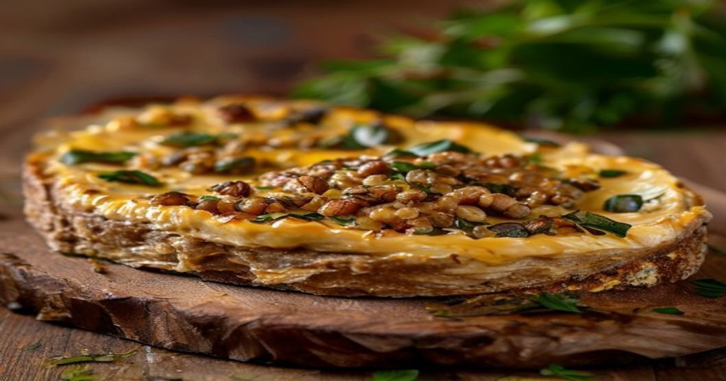 High-protein vegan lentil & walnut pate, rich in plant-based nutrients