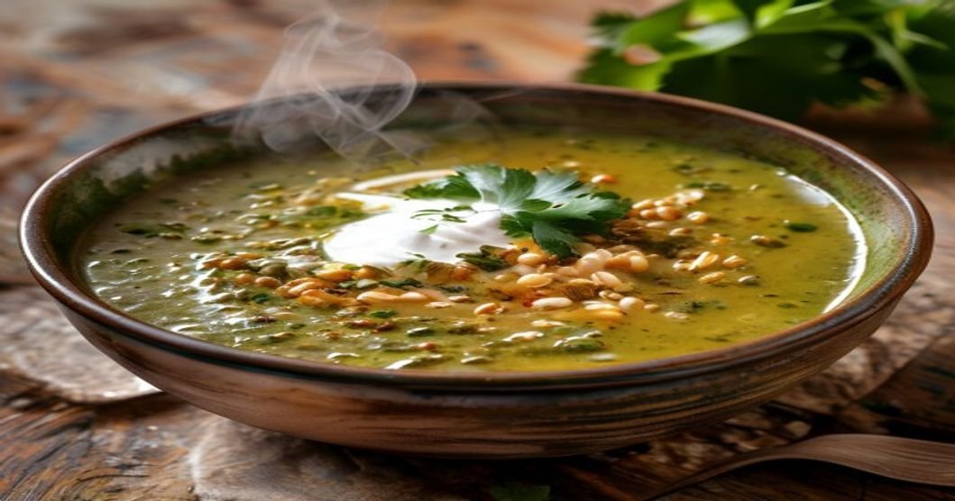 High-protein vegan split pea soup packed with plant-based nutrients