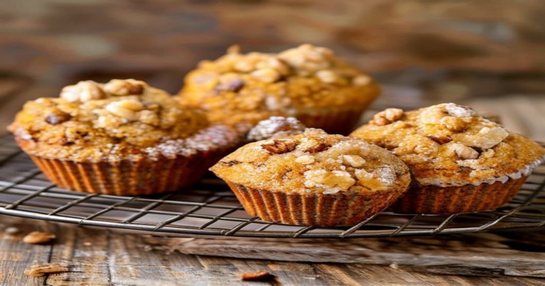 Banana nut muffins made in one bowl, vegan and delicious