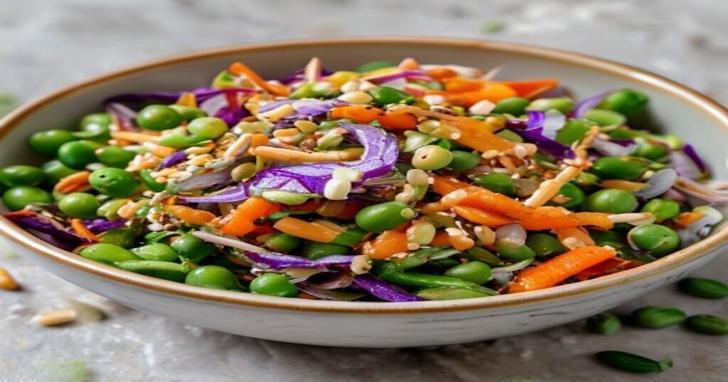 One-Bowl Vegan Edamame Crunch Salad