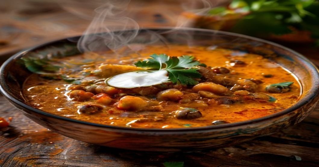 Creamy coconut curry lentils in one pot with spices and herbs (118 characters)