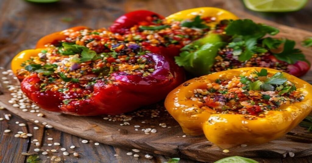 Protein-packed quinoa stuffed bell peppers, healthy meal prep