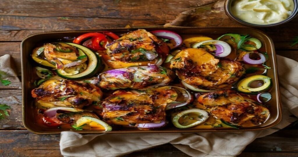 Quick Sheet Pan Shawarma Chicken & Veggies