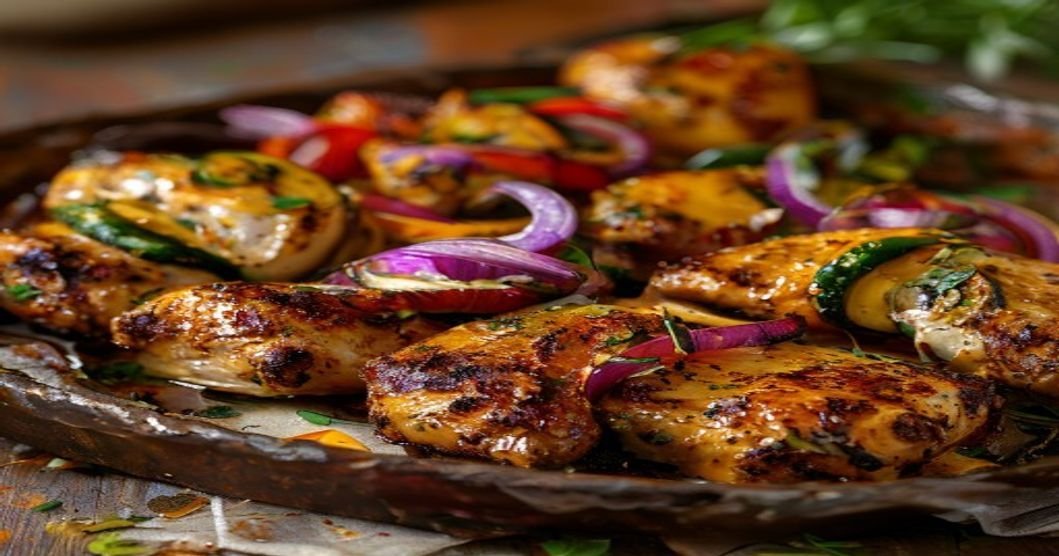 Quick Sheet Pan Shawarma Chicken & Veggies