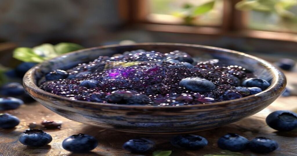 Quick Vegan Blueberry Chia Jam - sugar-free, gluten-free, high-fiber spread