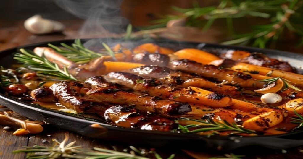 Sheet pan balsamic sausage & root veggies roasted to perfection